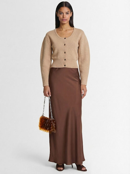 Rabanne: Sac à main sequined bag - Ocre - women_1 | Luisa Via Roma