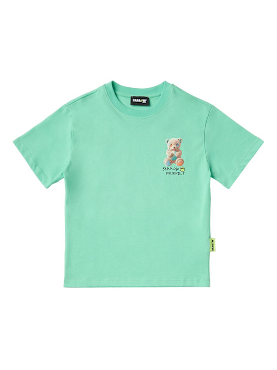 Barrow: Cotton jersey t-shirt - 그린 - kids-boys_0 | Luisa Via Roma