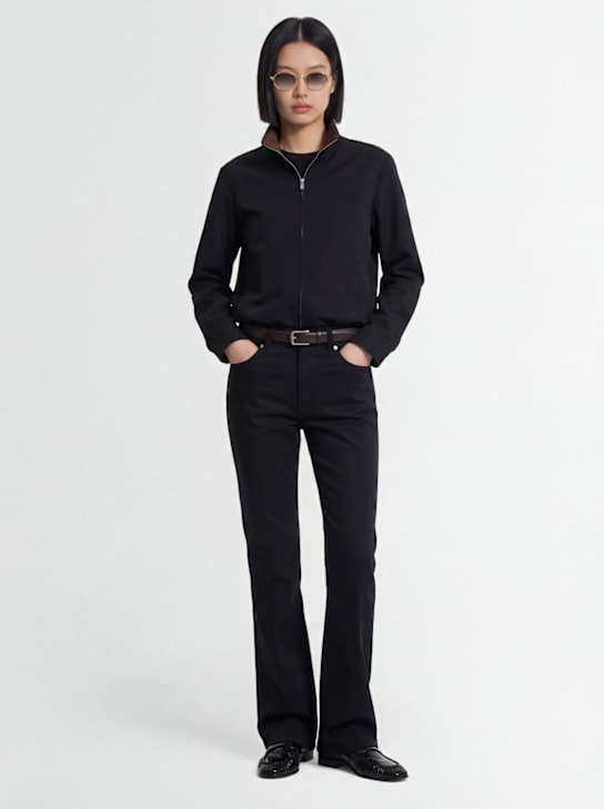 Our Legacy: Boot cut denim straight jeans - Black - women_1 | Luisa Via Roma