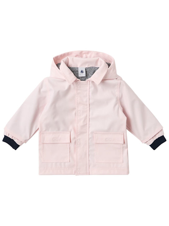 Petit Bateau: Hooded poly windbreaker - Rose - kids-boys_0 | Luisa Via Roma