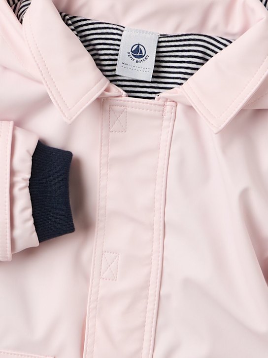 Petit Bateau: Hooded poly windbreaker - Rose - kids-boys_1 | Luisa Via Roma