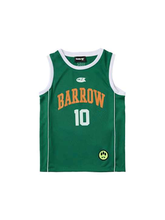 Barrow: Nylon tank top - Green - kids-boys_0 | Luisa Via Roma