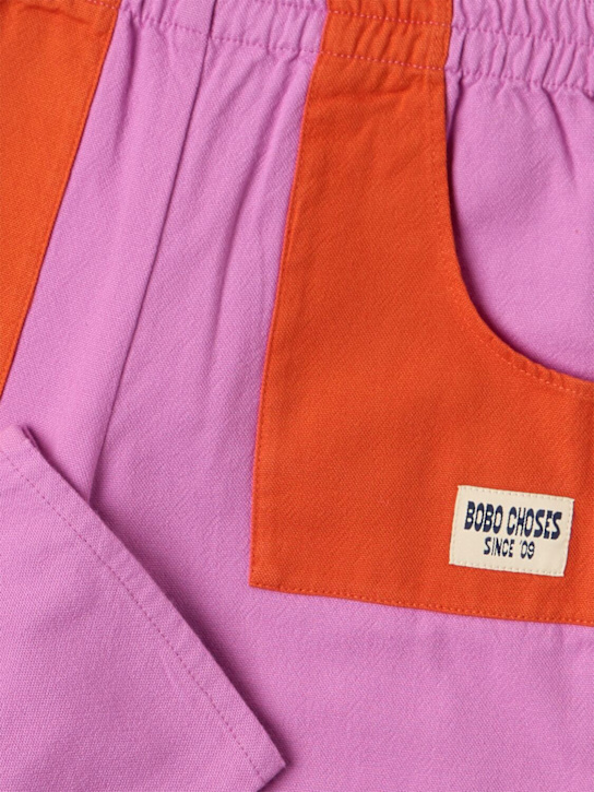 Bobo Choses: Cotton pants - パープル/レッド - kids-girls_1 | Luisa Via Roma