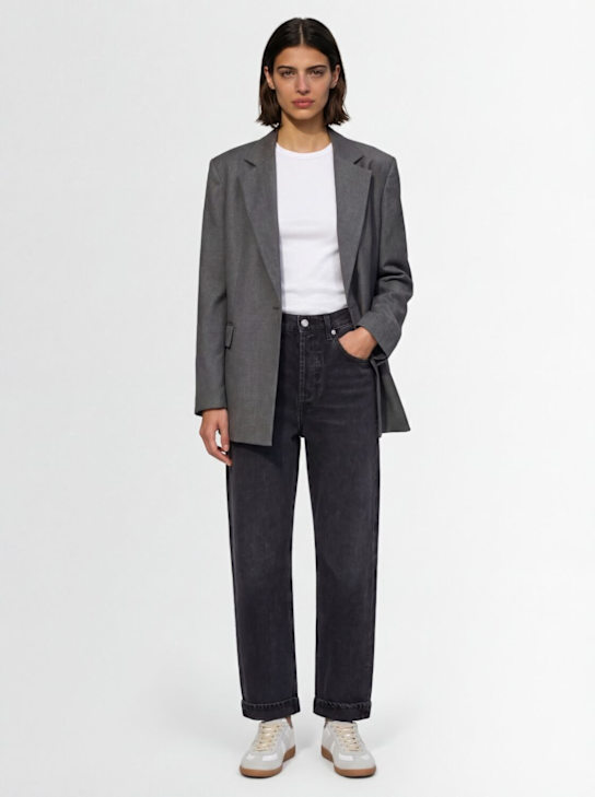 CITIZENS OF HUMANITY: Dahlia mid rise straight denim jeans - Black - women_1 | Luisa Via Roma