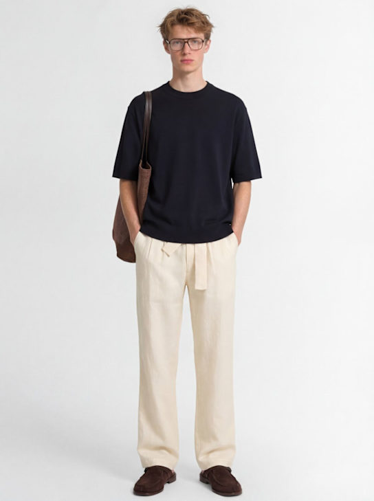 Laneus: 棉质针织T恤 - 黑色 - men_1 | Luisa Via Roma