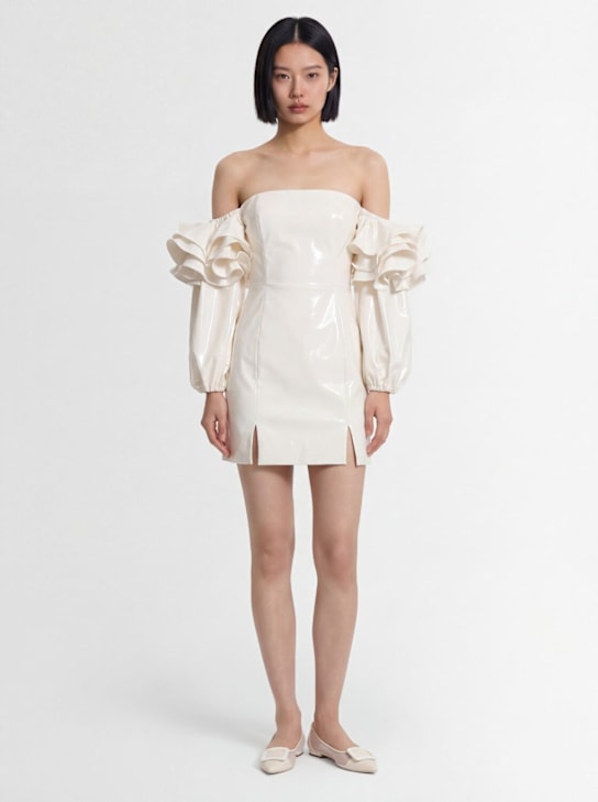 Rotate: Minikleid aus Viskose mit Rüschen „Bethany“ - Weiß - women_1 | Luisa Via Roma