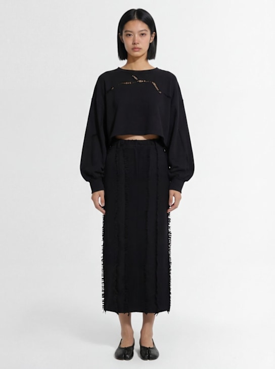 Yohji Yamamoto: Wool knit sweater - women_1 | Luisa Via Roma