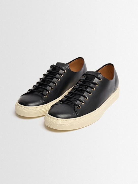 Buttero: Tanino leather sneakers - 黑色 - men_1 | Luisa Via Roma