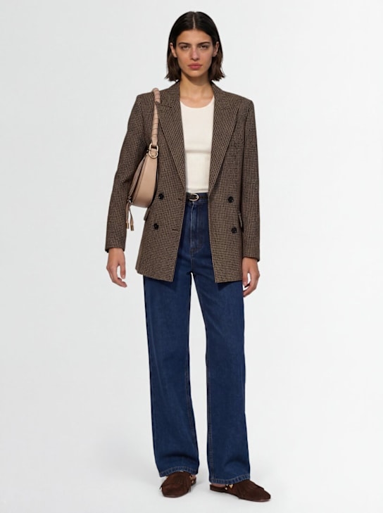 Blazé Milano: Everynight wool blazer jacket - Brown - women_1 | Luisa Via Roma