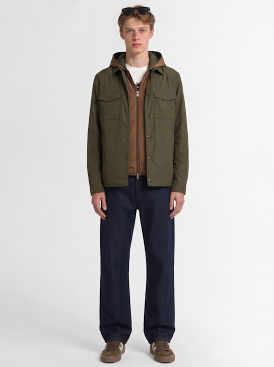 Moncler: Chirano tech 3-in-1 rain shirt jacket - Olive Night - men_1 | Luisa Via Roma