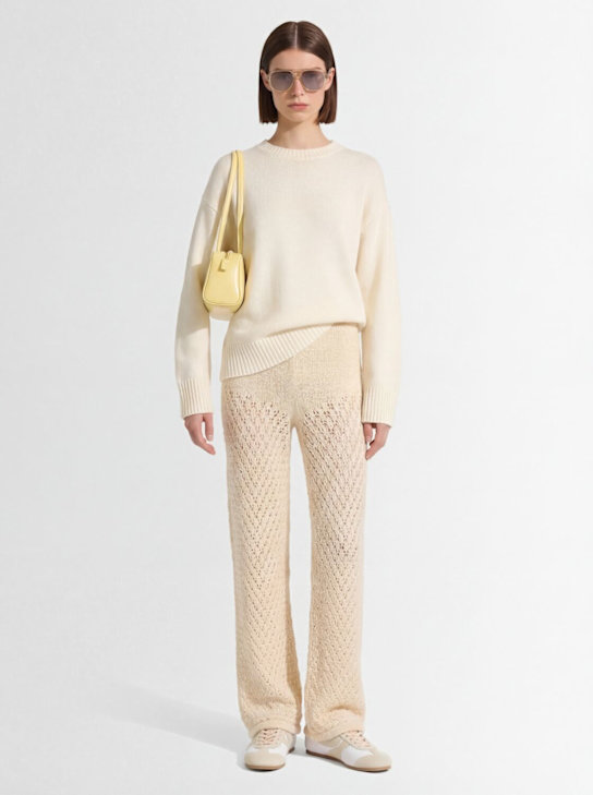 Rotate: Bio-Baumwoll-Strickhose „Calla“ - Weiß - women_1 | Luisa Via Roma