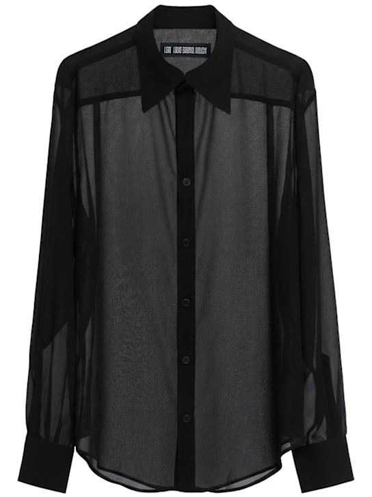 Louis Gabriel Nouchi: Sheer shirt - Negro - men_0 | Luisa Via Roma