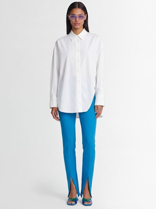 The Attico: Hose aus Technokrepp „Freja“ - Blau - women_1 | Luisa Via Roma