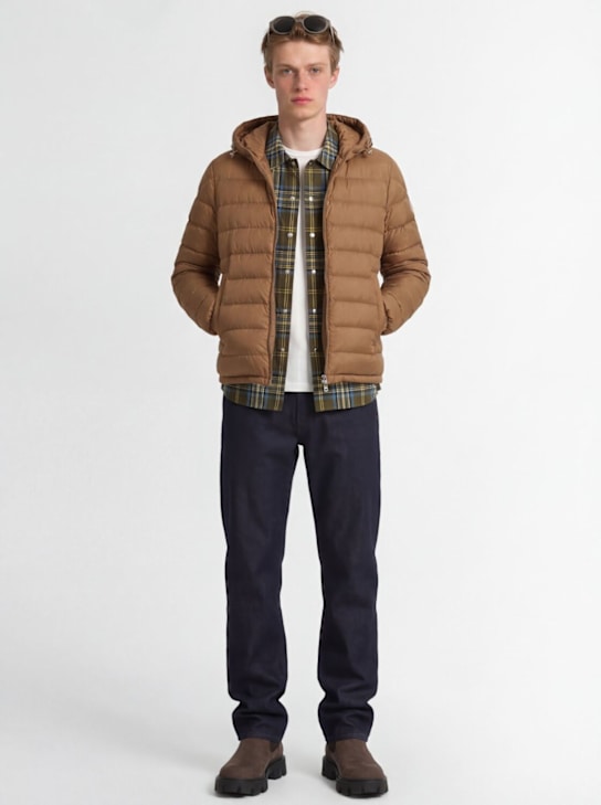 Moncler: Vermeille tech down jacket - Beige - men_1 | Luisa Via Roma