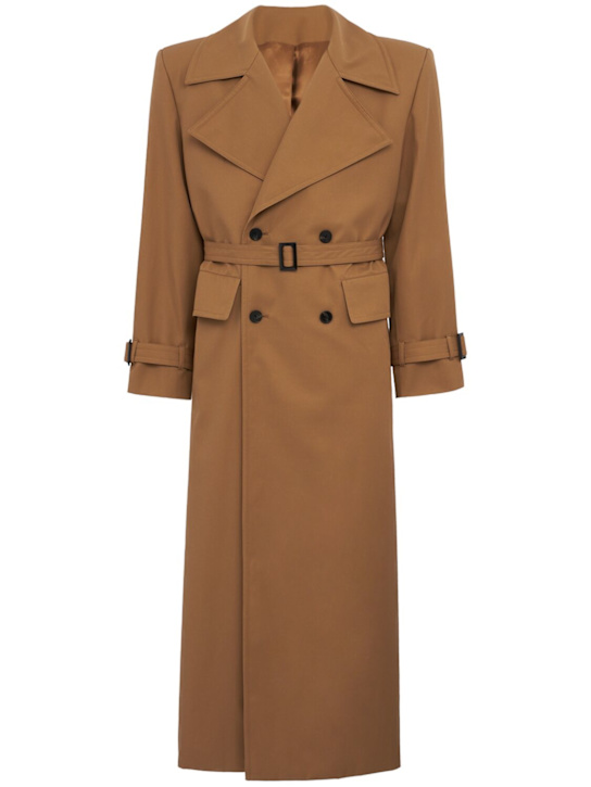 Louis Gabriel Nouchi: Cotton blend trench coat - Desert - men_0 | Luisa Via Roma
