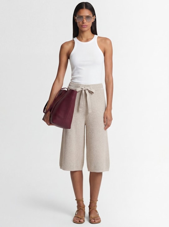 Laneus: 针织百慕大短裤 - Panna/Cream - women_1 | Luisa Via Roma