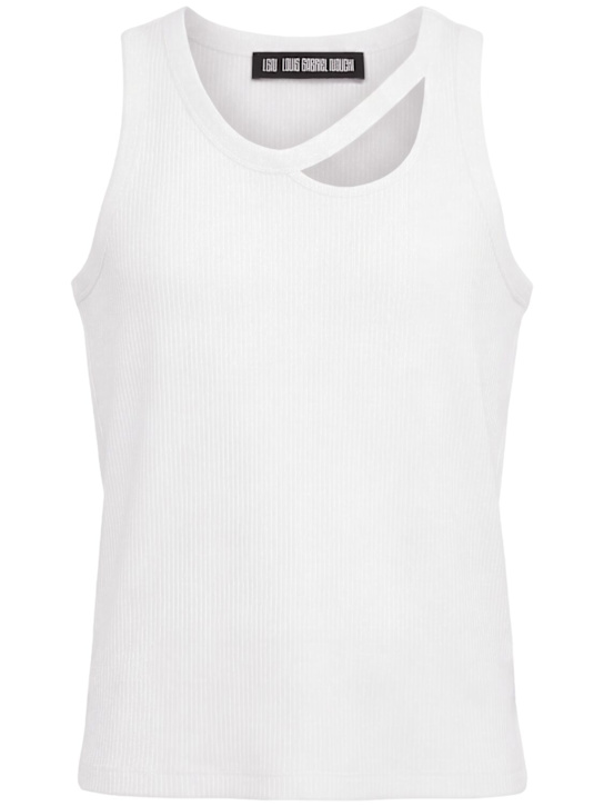 Louis Gabriel Nouchi: Cotton blend tank top - 白色 - men_0 | Luisa Via Roma