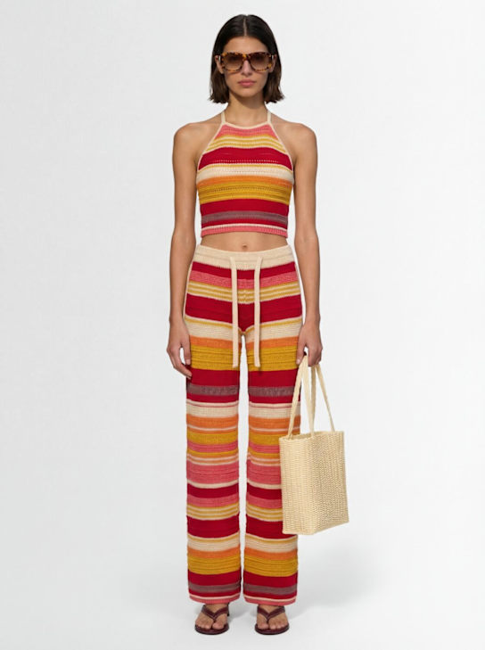 Laneus: 针织裤子 - Pink-multicolor - women_1 | Luisa Via Roma