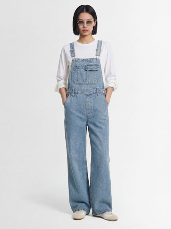 Slvrlake: Wide leg overalls - Light Blue - women_1 | Luisa Via Roma