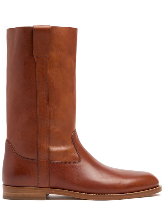 Buttero: Floyd leather camperos boots - Corteccia - men_0 | Luisa Via Roma