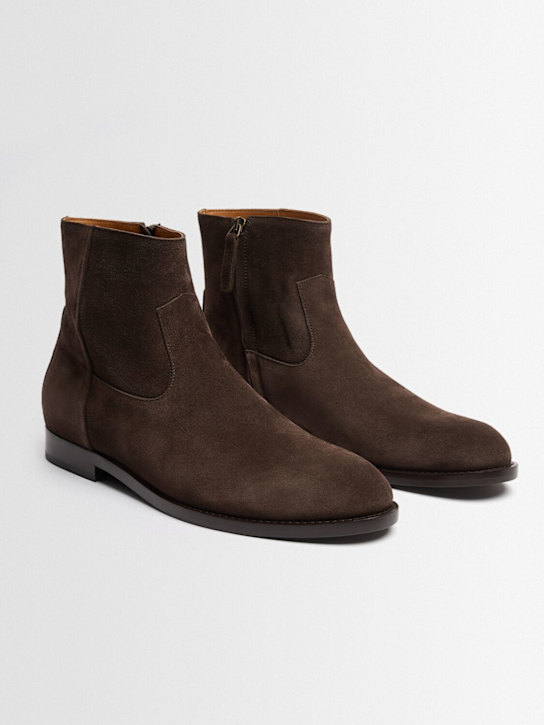 Buttero: Floyd suede ankle boots - Moka - men_1 | Luisa Via Roma