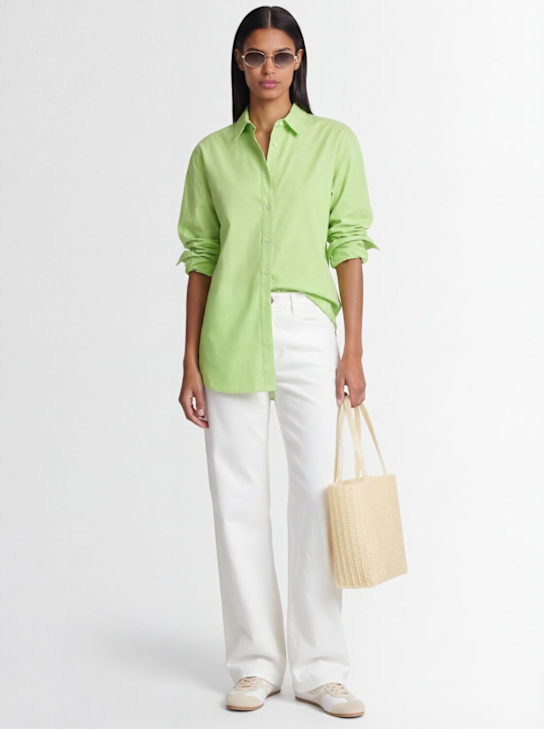 Lido: Camisa de lino y algodón con manga larga - Lima - women_1 | Luisa Via Roma