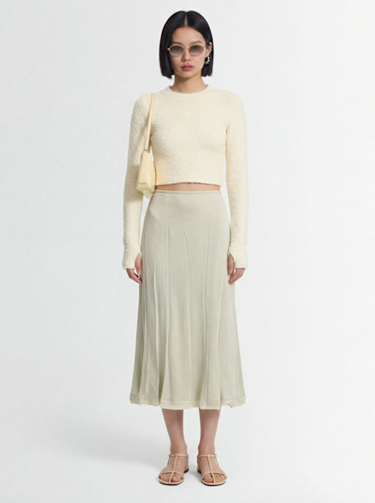 Alix Nyc: Suéter de jersey con orificios para los pulgares - Blanco - women_1 | Luisa Via Roma