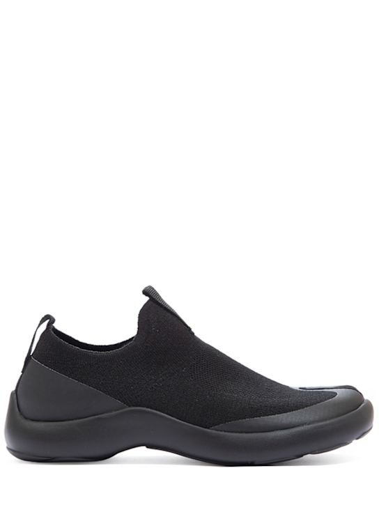 Tabi: Tabi Tencel  blend slip-on sneakers - Black - women_0 | Luisa Via Roma