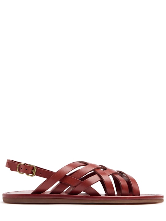 Buttero: Leather sandals - 砖红色 - men_0 | Luisa Via Roma