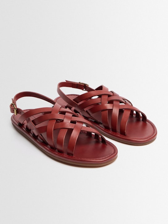 Buttero: Leather sandals - 砖红色 - men_1 | Luisa Via Roma
