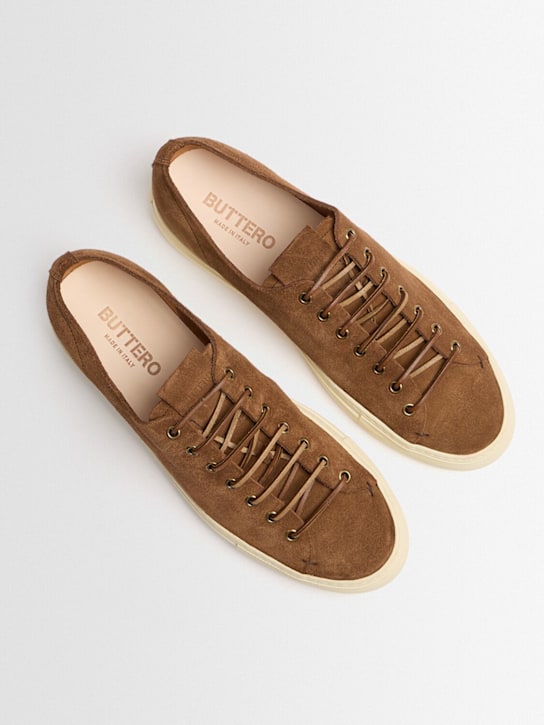 Buttero: Tanino suede sneakers - Sigaro - men_1 | Luisa Via Roma