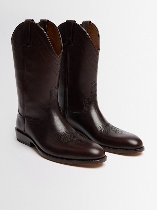 Buttero: Baio皮革高筒靴 - Fondente - women_1 | Luisa Via Roma