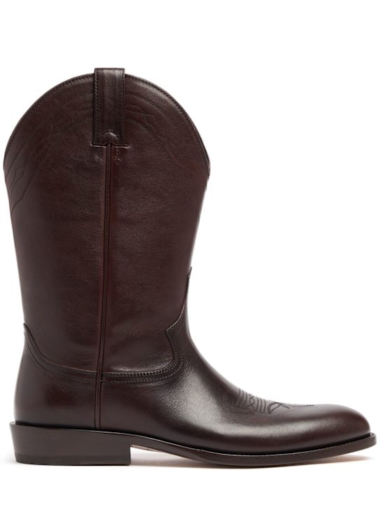 Buttero: Baio皮革高筒靴 - Fondente - women_0 | Luisa Via Roma