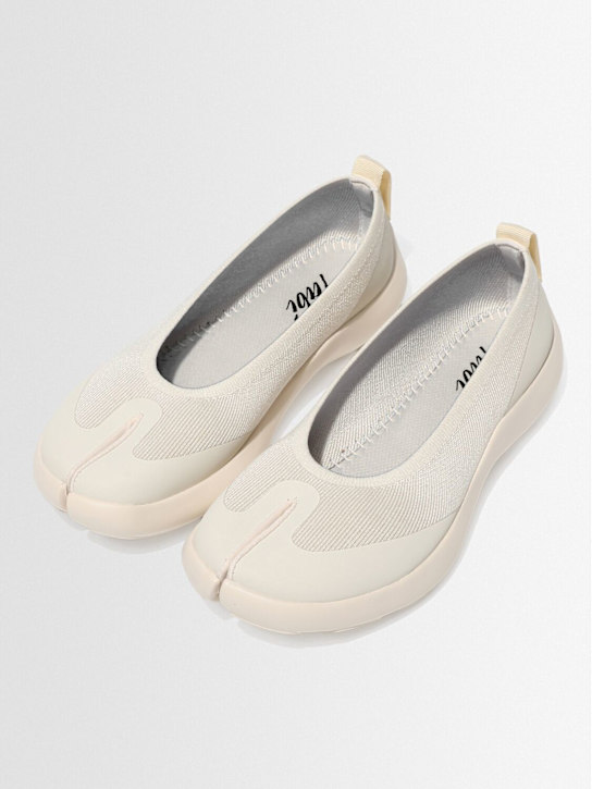 Tabi: Tabi Tencel  blend ballerina flats - 灰白色 - women_1 | Luisa Via Roma