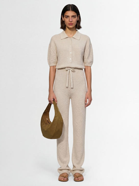 Laneus: Knitted jumpsuit - Panna/Cream - women_1 | Luisa Via Roma
