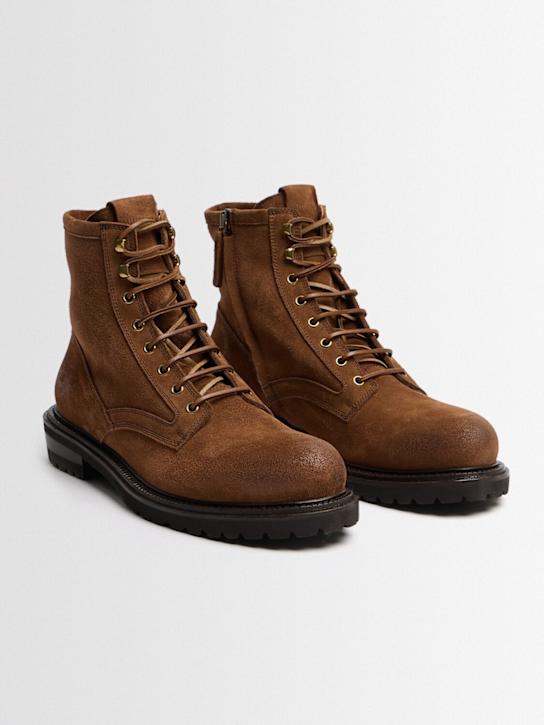 Buttero: Fiorentina leather ankle boots - Sigaro - men_1 | Luisa Via Roma