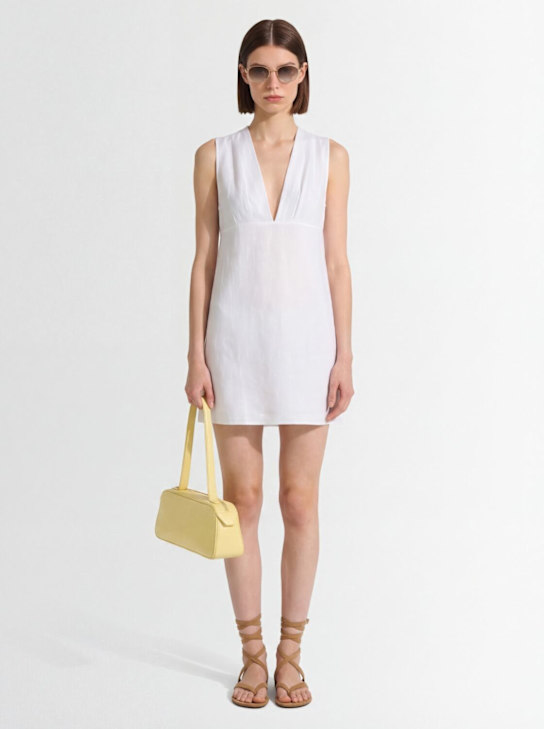 Alex Rivière Studio: Vestido mini Opium de algodón y lino - Blanco - women_1 | Luisa Via Roma