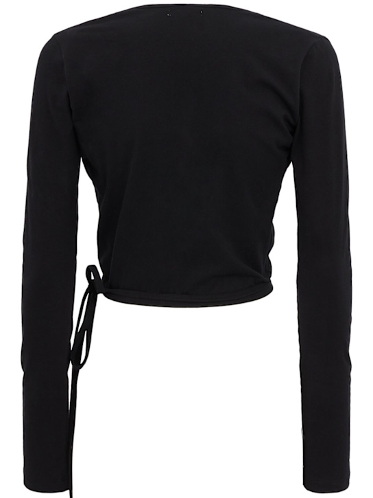 Bare: Wren wrap top - 黑色 - women_1 | Luisa Via Roma