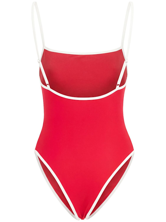 Bare: Neo square neckline one-piece swimsuit - 红色 - women_1 | Luisa Via Roma