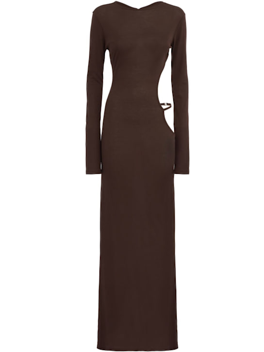 Bare: Aurelia long dress - 棕色 - women_0 | Luisa Via Roma