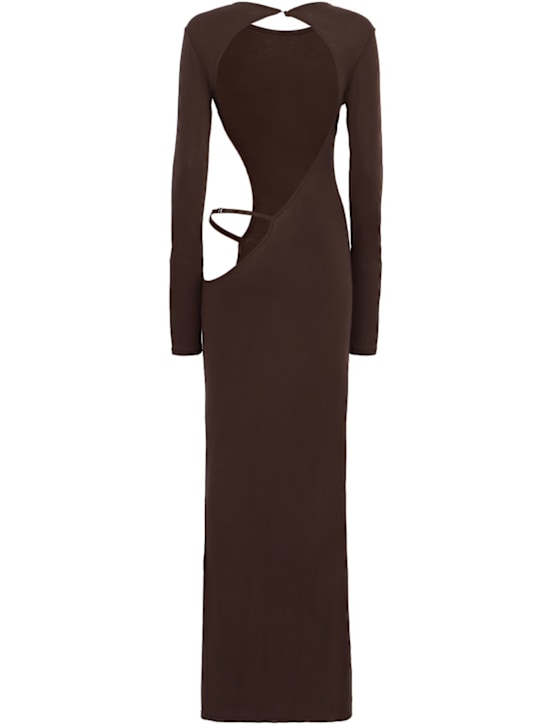 Bare: Aurelia long dress - 棕色 - women_1 | Luisa Via Roma