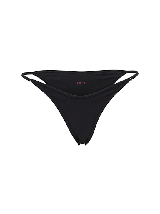 Bare: Liv v-shaped low rise bikini bottoms - ブラック - women_0 | Luisa Via Roma