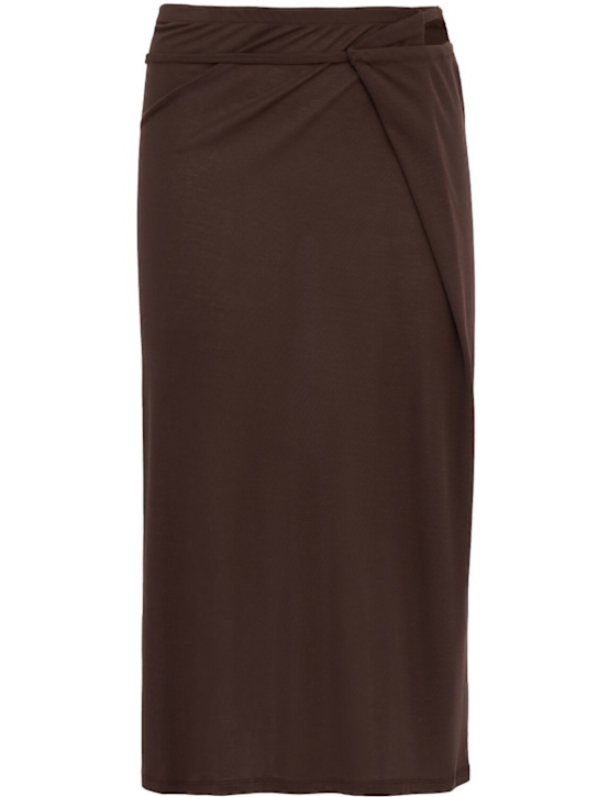 Bare: Celina long skirt - Marron - women_0 | Luisa Via Roma
