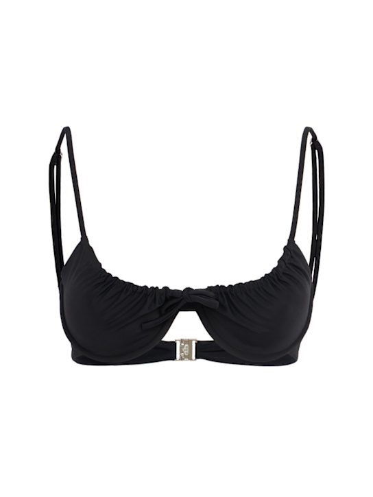 Bare: Kim balconette bikini top - Black - women_0 | Luisa Via Roma