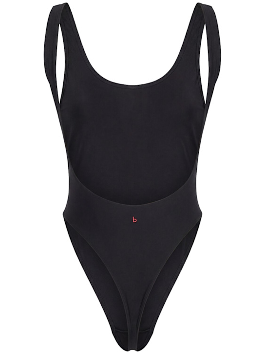 Bare: Elia square neckline one-piece swimsuit - Black - women_1 | Luisa Via Roma