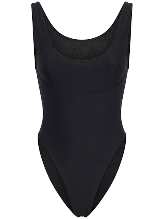 Bare: Elia square neckline one-piece swimsuit - Black - women_0 | Luisa Via Roma
