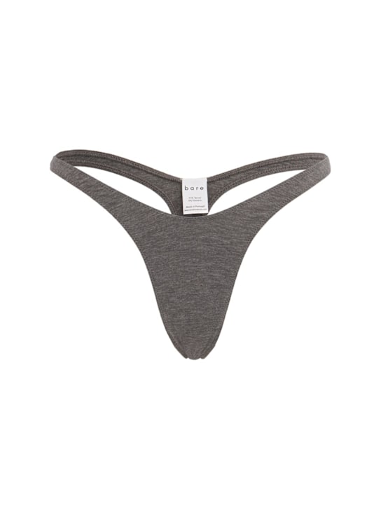 Bare: Bea mid rise briefs - グレー - women_0 | Luisa Via Roma