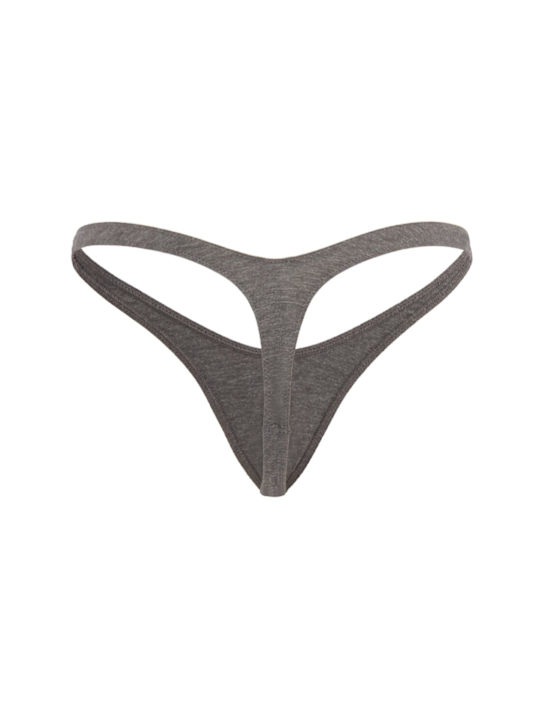 Bare: Bea mid rise briefs - グレー - women_1 | Luisa Via Roma