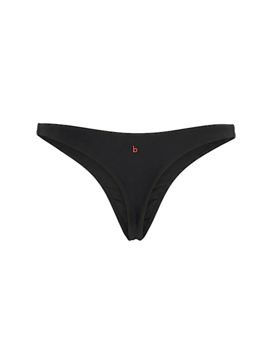 Bare: Sacha low rise string bikini bottoms - Black - women_1 | Luisa Via Roma