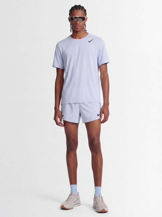 Nike: Aeroswift short sleeve t-shirt - Ghost/Black - men_1 | Luisa Via Roma